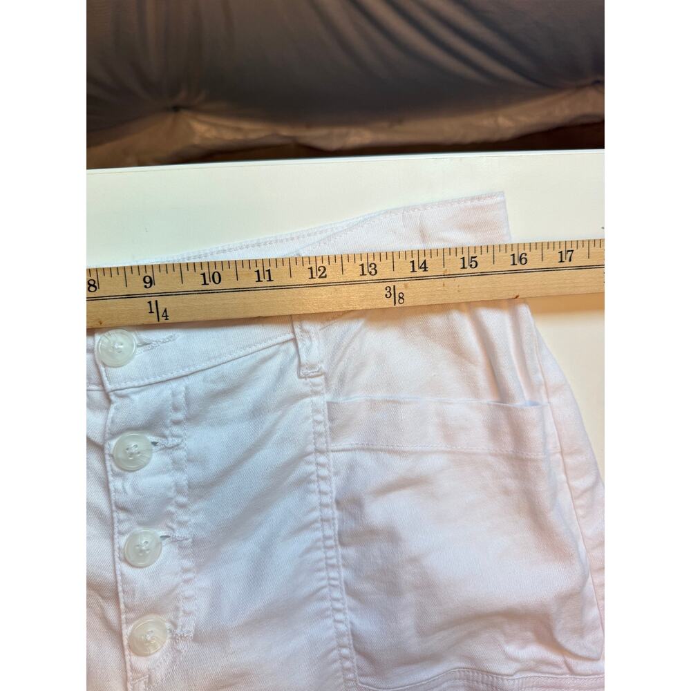 Evereve Joelle Stretch Linen Cropped Wide Leg Size 31 White Coastal Minimalist - Picture 11 of 13